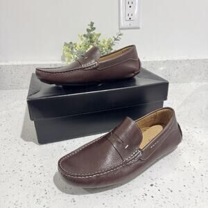 Men’s Massimo Matteo Florencia Penny Drivers Brown Leather Size 9 Golf #VD